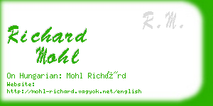 richard mohl business card